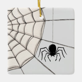 Spiders och Webben Halloween Ceramic Ornament