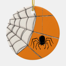 Spiders och Webben Halloween Ceramic Ornament