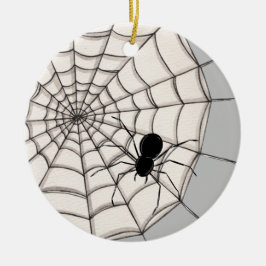 Spiders och Webben Halloween Ceramic Ornament