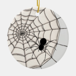 Spiders och Webben Halloween Ceramic Ornament