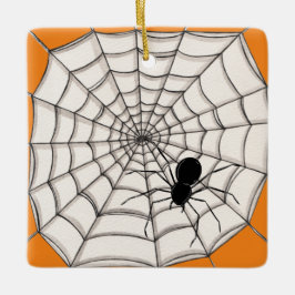 Spiders och Webben Halloween Ceramic Ornament
