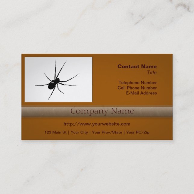 Spiders Silhouette Visitkort (Framsida)