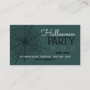 Spiders Webben, inbjudan till Halloween fest Bilje