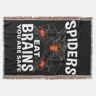 Spiders Websar Ät hjärnor du är Säker Halloween Filt