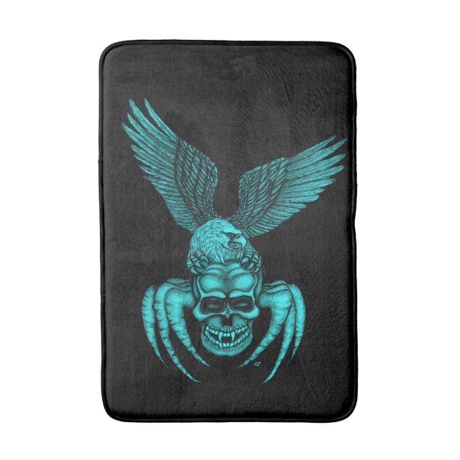 Spiderskalle med Eagle Badrumsmatta (Framsidan (Vertikal))