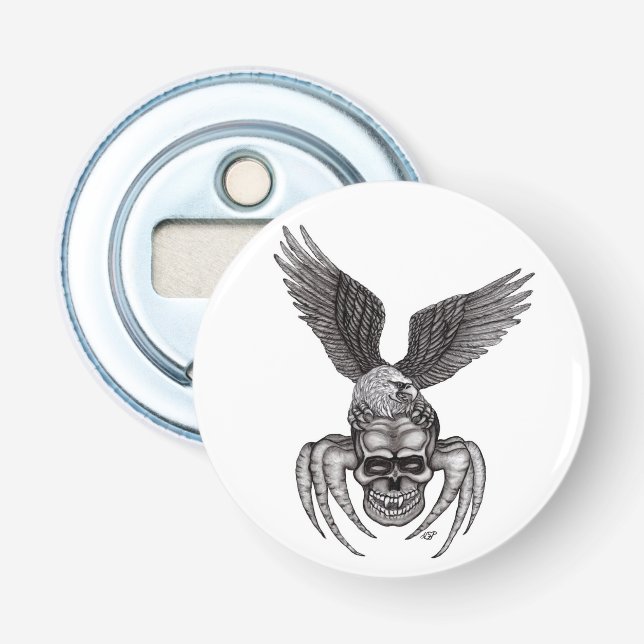 Spiderskalle med Eagle Flasköppnare (Framsidan)