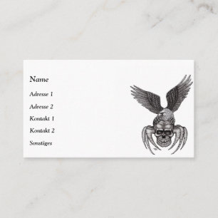 Spiderskalle med Eagle i Tatto-stil Visitkort