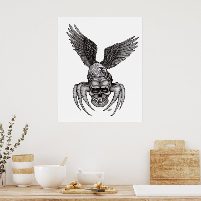 Spiderskalle med Eagle Poster (Kök)