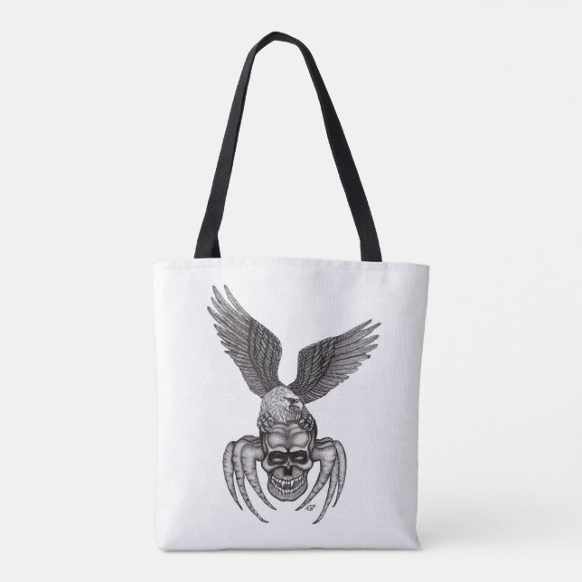 Spiderskalle med Eagle Tygkasse (Baksida)