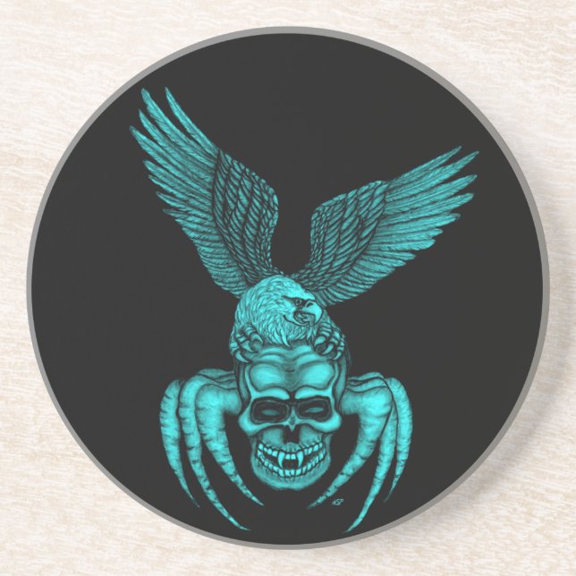 Spiderskalle med Eagle Underlägg (Framsidan)