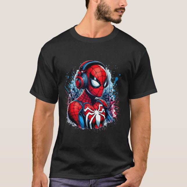 Spidey headphones t shirt (Framsida)