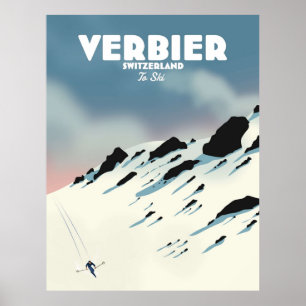 Spidskidor i Verbier Poster