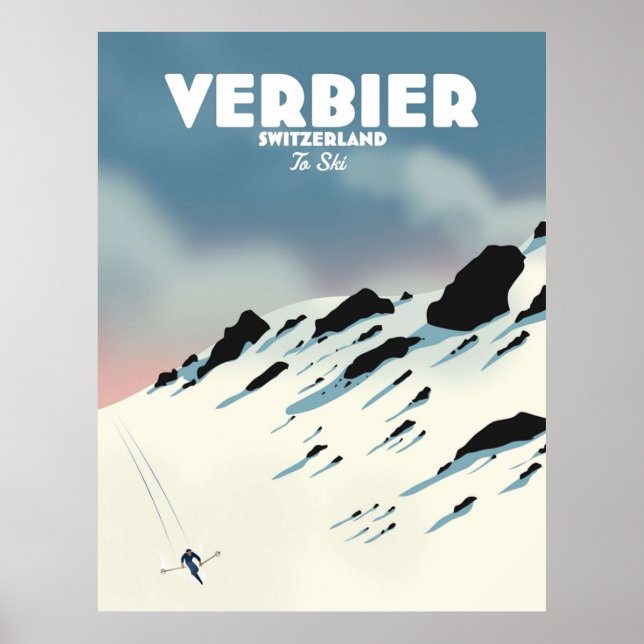 Spidskidor i Verbier Poster (Framsidan)