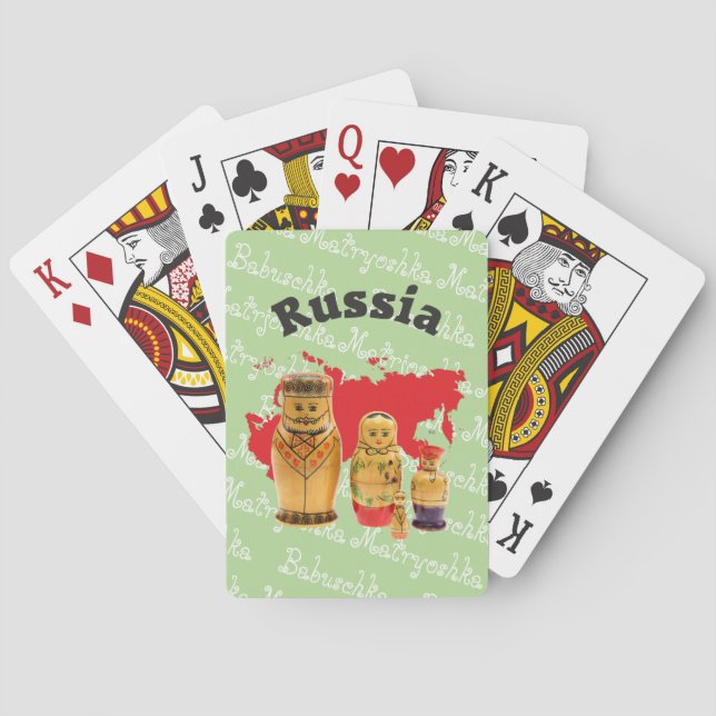 Spielkarten Babuschka Matrjoschka Matryoshka Spel Kort (Baksidan)