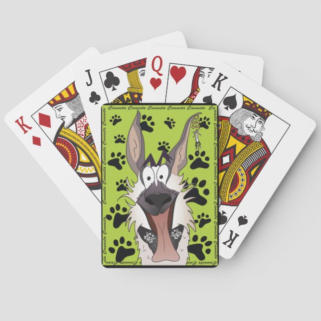 Spielkarten Motiv: lustiger Hund Canasta Spel Kort (Baksidan)