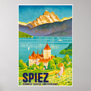 Spiez,Schweiz,Travel Paffisch Poster