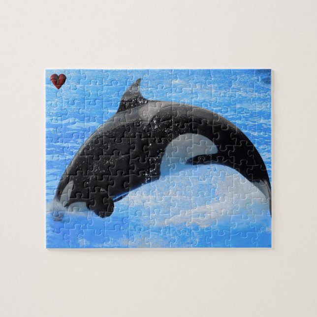 Spiggbrickor Orca eller Späckhuggare Pussel (Horisontell)