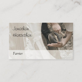 Spika på en sko i brunt visitkort