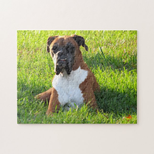 Spike Boxer Hund - Pussel (Horisontell)