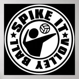 Spike_Den_Volleyball Poster