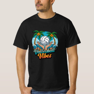 Spike det med Retro Volleyball-grafik T Shirt
