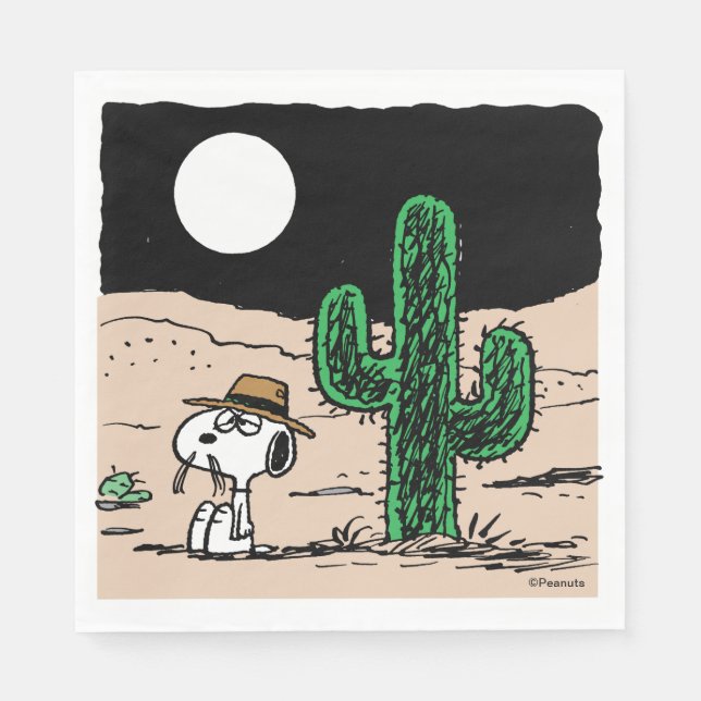 Spike i en Moonlit Desert Pappersservett (Framsidan)