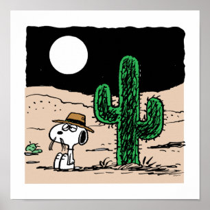 Spike i en Moonlit Desert Poster