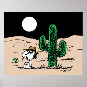 Spike i en Moonlit Desert Poster