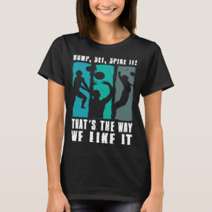 Spike i form av en volleyball-grafik volleyball Pl T Shirt