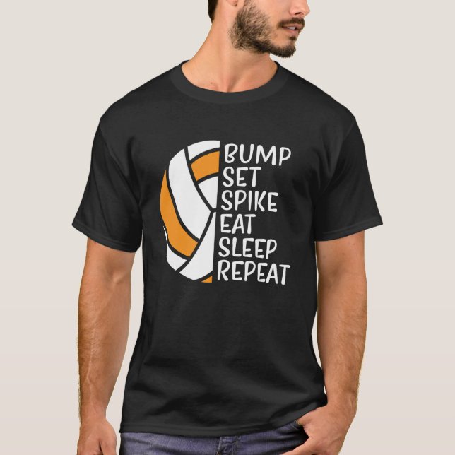 Spike med hög temperatur Upprepa Volleyball 5 T Shirt (Framsida)