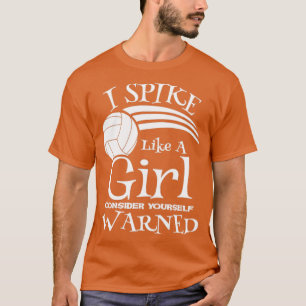 Spike som en volleyball-gåva för flickor Skriv ut T Shirt