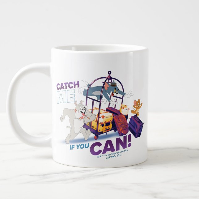 Spike, Tom och Jerry - ta mig om du kan Jumbo Mugg (Vänster)