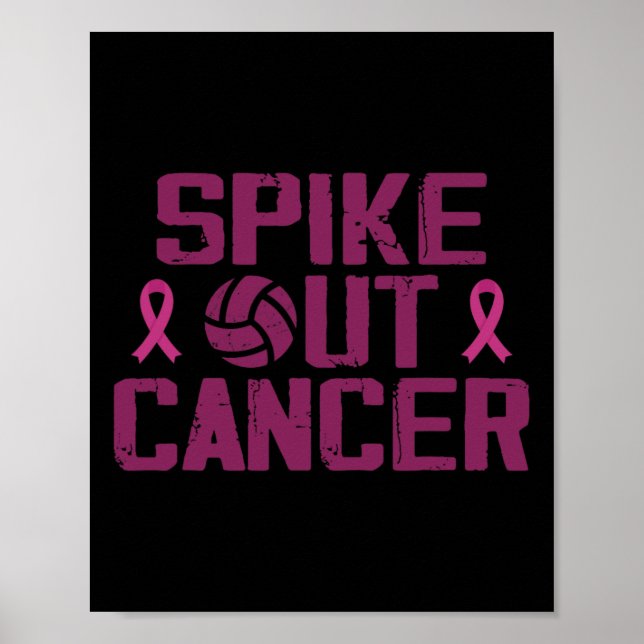 Spike ut Cancerröll Breast Cancer Awareness Poster (Framsidan)