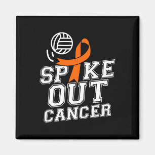 Spike ut Volleyball Leukemi Cancermedvetandegrad R Magnet