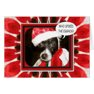 Spiked Eggnog-Hund Hälsningskort