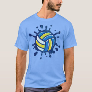 Spiker Setter Server Beach Volleyball Vatten Splat T Shirt