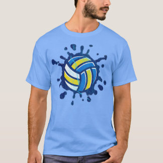 Spiker Setter Server Beach Volleyball Vatten Splat T Shirt