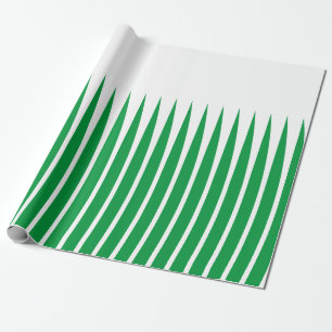 Spiket Geometric Mönster jul White Grönt Art Presentpapper