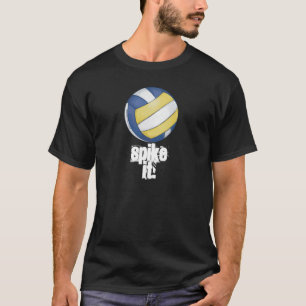 Spiket med volleyboll! Mörk T-Shirts