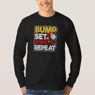 Spiket Ojämnställt band Upprepa Volleyball Player T Shirt