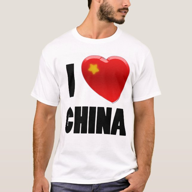 spiket tee007 älskar jag chinan tröja (Framsida)
