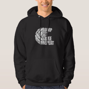 Spiket Upprepa Boll-idrottsspelet Volleyball Hoodie