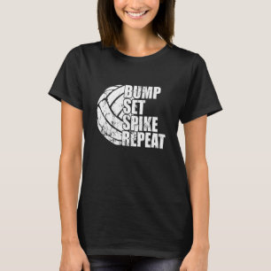 Spiket Upprepa Boll-idrottsspelet Volleyball T Shirt