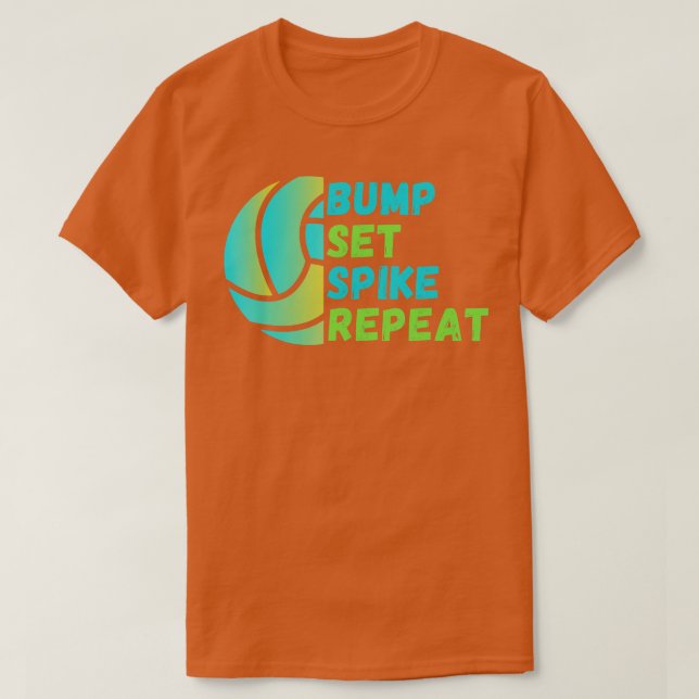 Spiket Upprepa Volleyball Älskare 1 T Shirt (Design framsida)