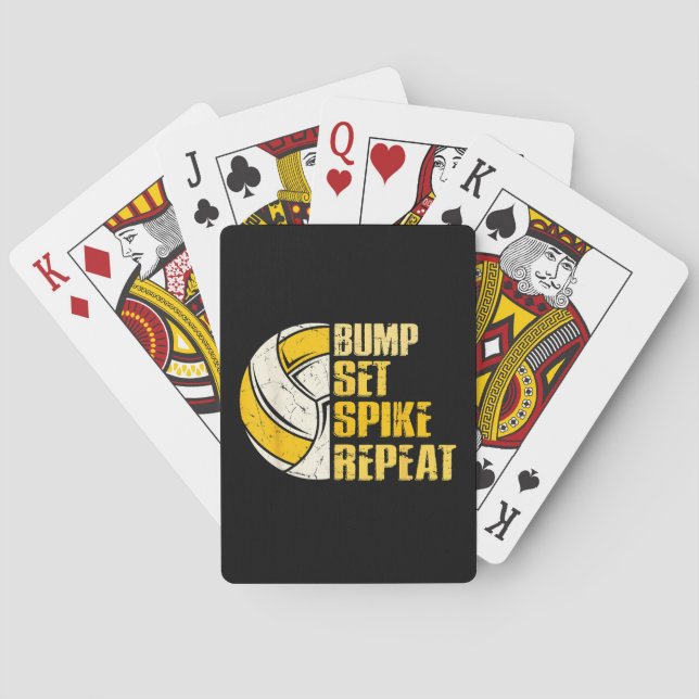 Spiket Upprepa Volleyball Funy Casinokort (Baksidan)