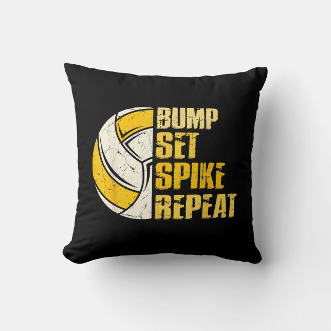 Spiket Upprepa Volleyball Funy Kudde (Framsida)