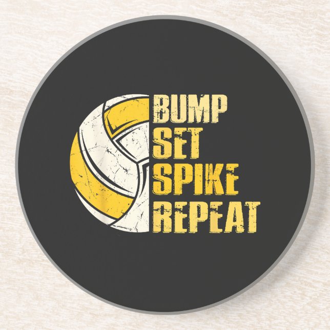 Spiket Upprepa Volleyball Funy Underlägg (Framsidan)