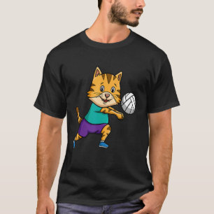 Spiket Volleyball Player Net Cat Whisperer T Shirt