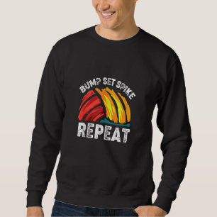 Spiket Volleyball T Shirts Volleyball Kärlek Lång Ärmad Tröja