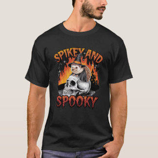 Spikey and Spooky" Witch Hedgehog Halloween T Shirt